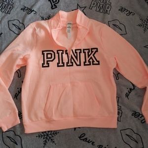 Victorias secret pink XL half zip pullover